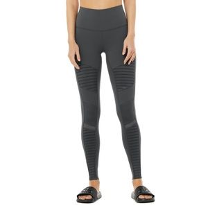 ALO YOGA High Waist Moto Legging, Anthracite Grey